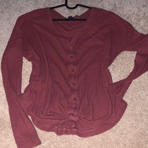 Wild Fable Henley Tie Top